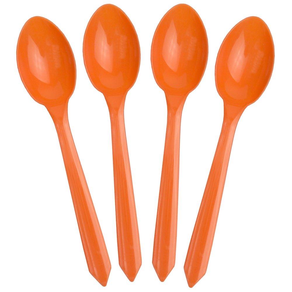 UNIQIFY® Orange Dessert Ice Cream Spoons - Frozen Dessert Supplies 51714