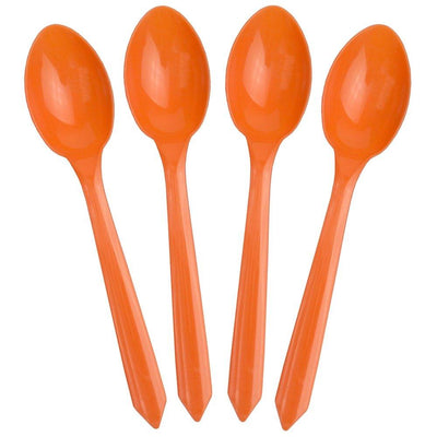 UNIQIFY® Orange Dessert Ice Cream Spoons - Frozen Dessert Supplies