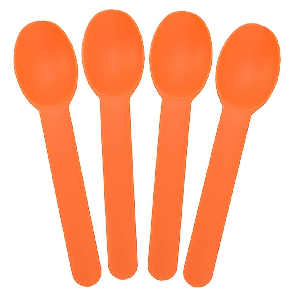 UNIQIFY® Orange Heavy Duty Ice Cream Spoons - Frozen Dessert Supplies