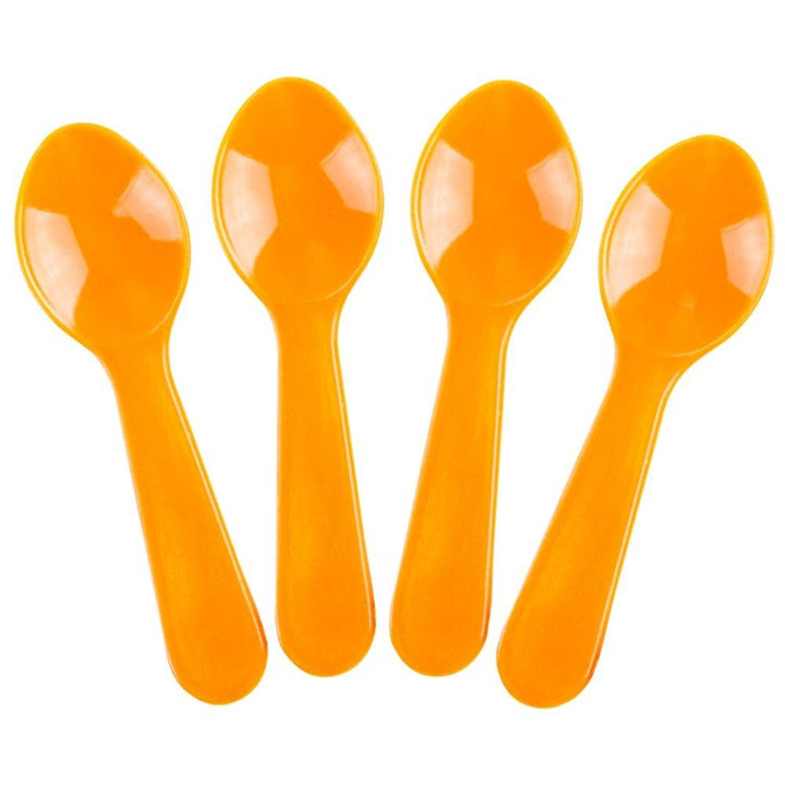 UNIQIFY® Orange Mini Tasting Spoons - Frozen Dessert Supplies 42714