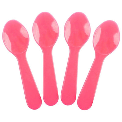UNIQIFY® Pink Mini Tasting Spoons - Frozen Dessert Supplies