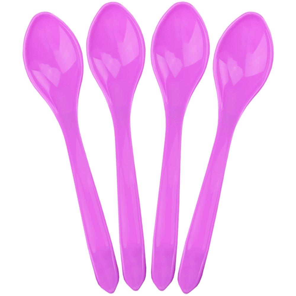 UNIQIFY® Purple Curve Ice Cream Spoons - Frozen Dessert Supplies 62915