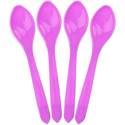 UNIQIFY® Purple Curve Ice Cream Spoons - Frozen Dessert Supplies