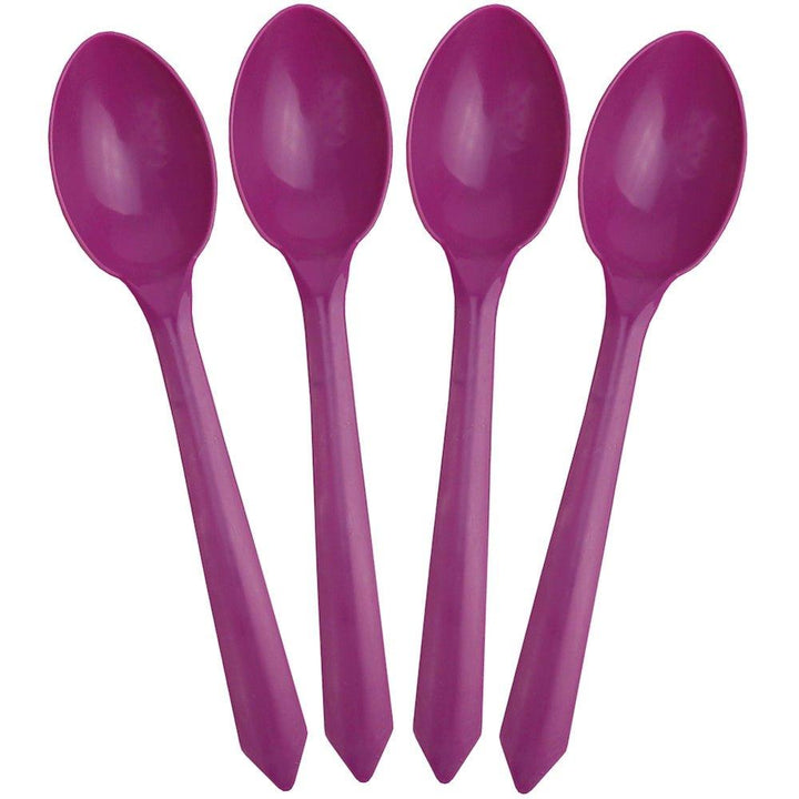 UNIQIFY® Purple Dessert Ice Cream Spoons - Frozen Dessert Supplies 51715