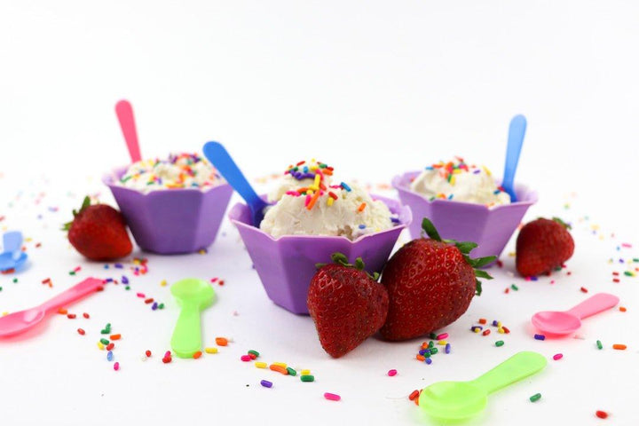 UNIQIFY® Purple Mini Tasting Spoons - Frozen Dessert Supplies 42715