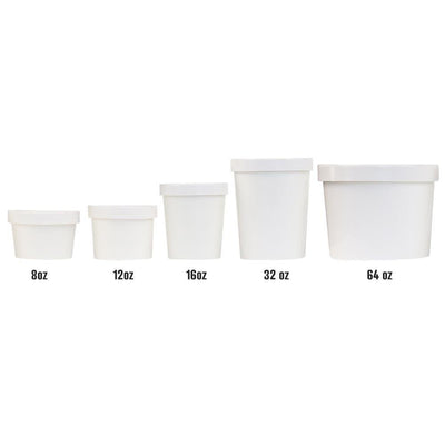 UNIQIFY® Quart 32 oz Eco-Friendly Compostable To Go Containers With Non-Vented Lids - Frozen Dessert Supplies