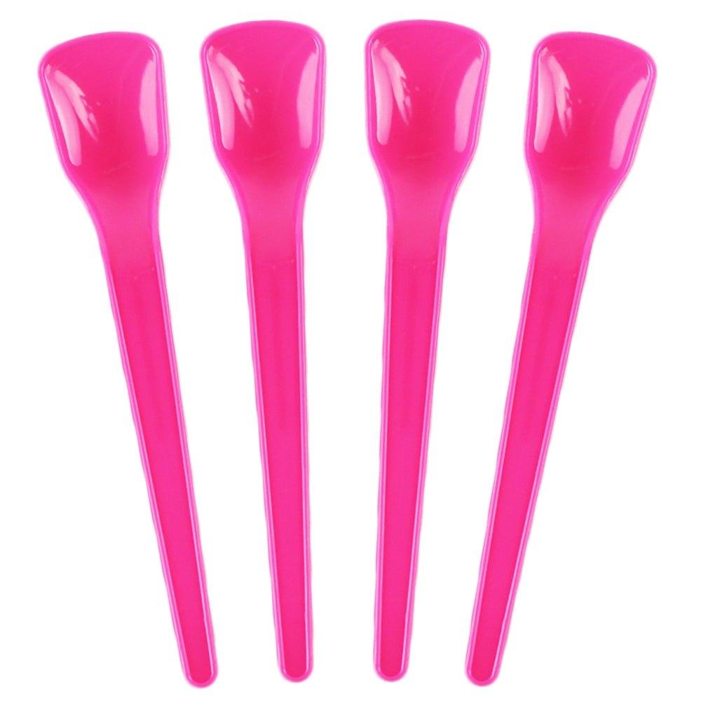 UNIQIFY® Slim Spadey Pink Ice Cream Spoons - Frozen Dessert Supplies 51611