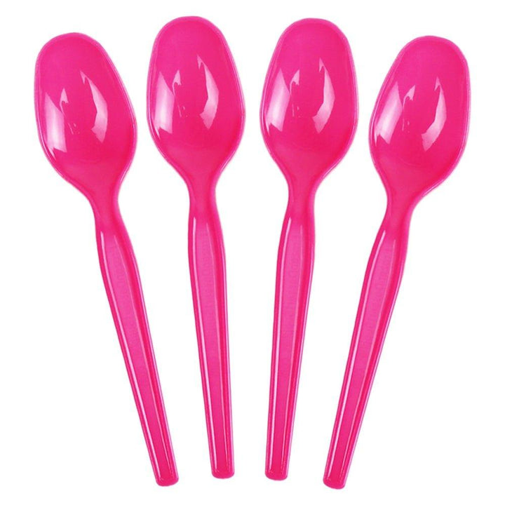 UNIQIFY® Super Dessert Pink Ice Cream Spoons - Frozen Dessert Supplies 51811
