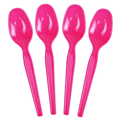 UNIQIFY® Super Dessert Pink Ice Cream Spoons - Frozen Dessert Supplies