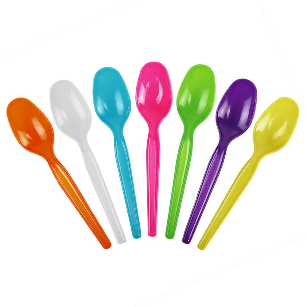 UNIQIFY® Super Dessert Pink Ice Cream Spoons - Frozen Dessert Supplies