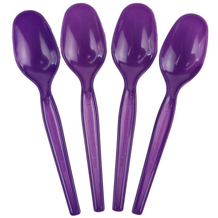 UNIQIFY® Super Dessert Purple Ice Cream Spoons - Frozen Dessert Supplies 51815