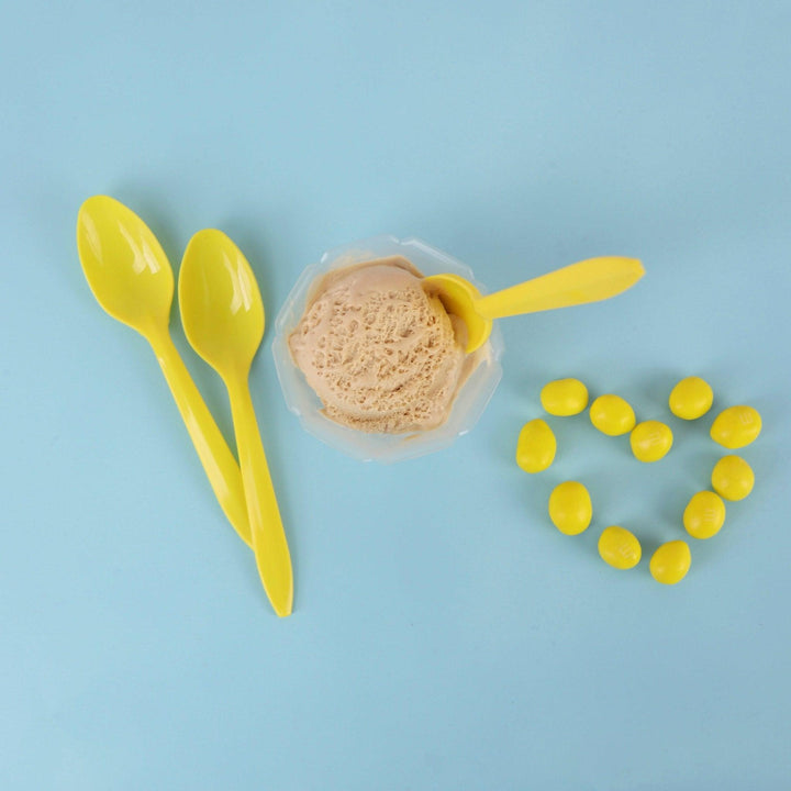 UNIQIFY® Transparent Orange Dessert Ice Cream Spoons - 51796