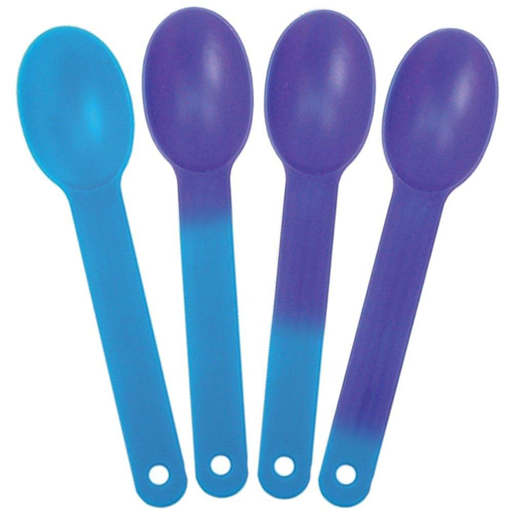 UNIQIFY® XL Crazy Color Changing Spoons - Blue to Purple - Frozen Dessert Supplies 65211