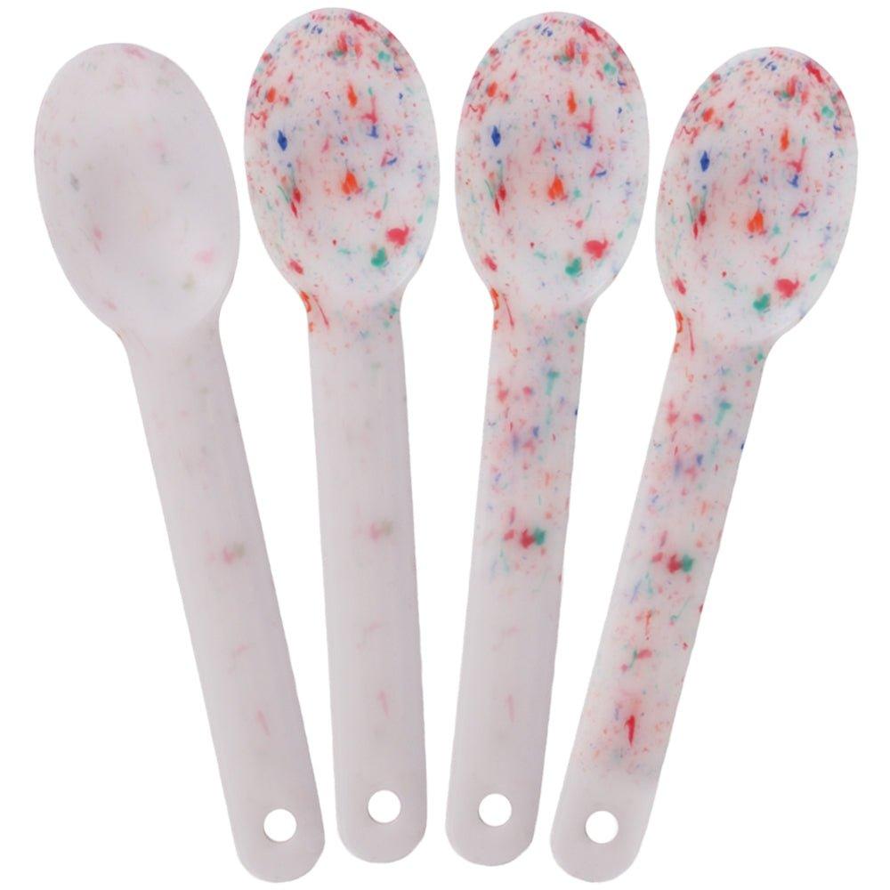 UNIQIFY® XL Crazy Color Changing Spoons - Confetti - Frozen Dessert Supplies