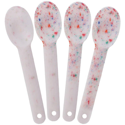 UNIQIFY® XL Crazy Color Changing Spoons - Confetti - Frozen Dessert Supplies