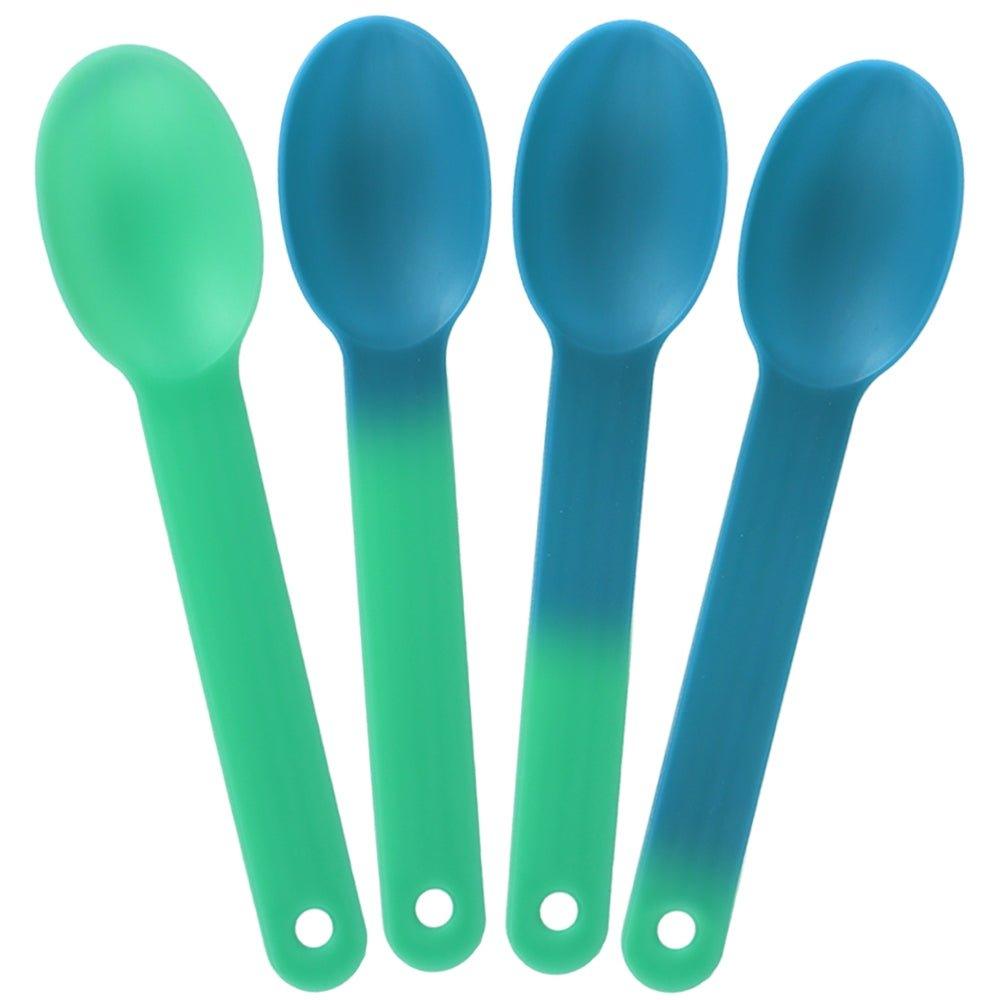 UNIQIFY® XL Crazy Color Changing Spoons - Green to Blue - Frozen Dessert Supplies 65215