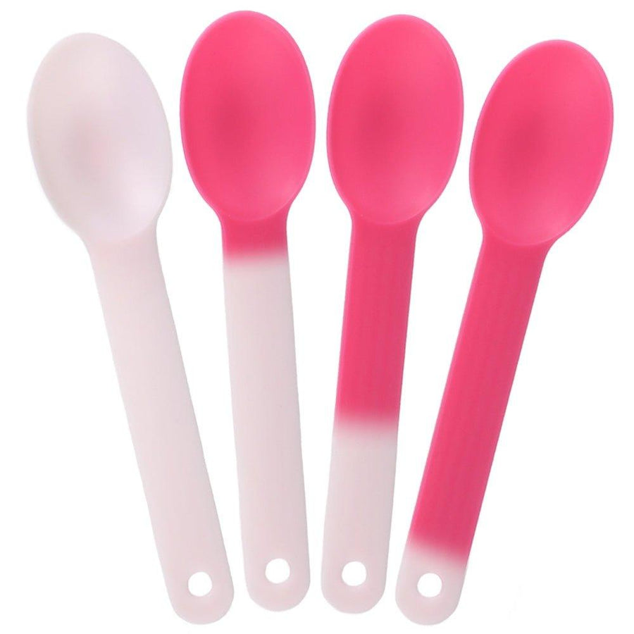 Color Changing Plastic Dessert Spoons Frozen Dessert Supplies