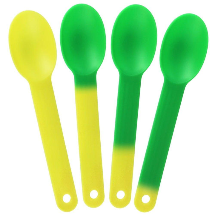 UNIQIFY® XL Crazy Color Changing Spoons - Yellow to Green - Frozen Dessert Supplies 65212