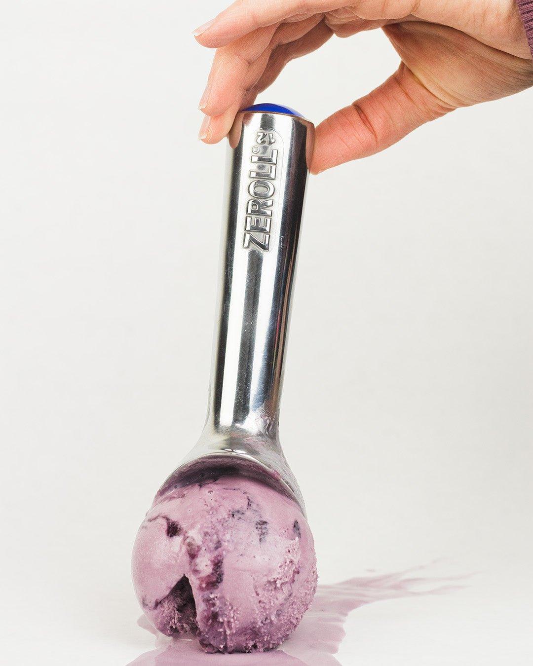 Zeroll Original 3 oz Ice Cream Scoop, Size 12, in Hardcoat Anodized  Aluminum with Blue End Cap (1012-ZT)